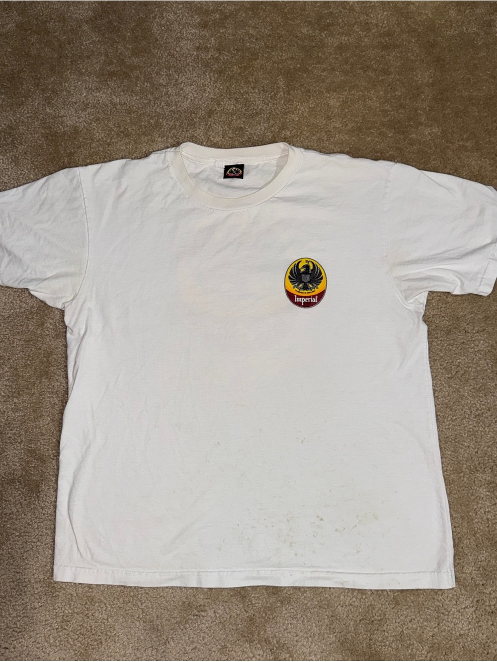 Imperial Beer Costa Rica Graphic White Short Sleeve Promo Tee Men's Size Large